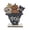 A, variant on Vintage Distressed Halloween Tabletop Decor, Spooky Pumpkin Ghost Figurine 5 Inches, Rustic Centerpiece for Home Shelf Mantel Party Decor, Wood