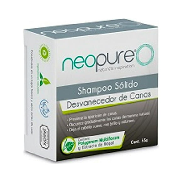 Shampoo Sólido Neopure Desvanecedor de Canas 55 gr