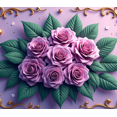 thumbnail image 4 of Pink Roses Floral Banner Background with Butterflies Backdrop Spring Party Home Decoration Photography Props Wedding Valentine's Day Decors, 4 of 4