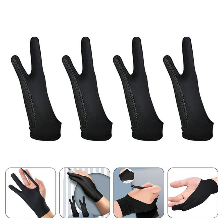 1Pc Drawing Painting Gloves Two Finger Anti-fouling Glove Right Left Hand  Glove Anti-touch Screen Glove Free Size For Artist - AliExpress