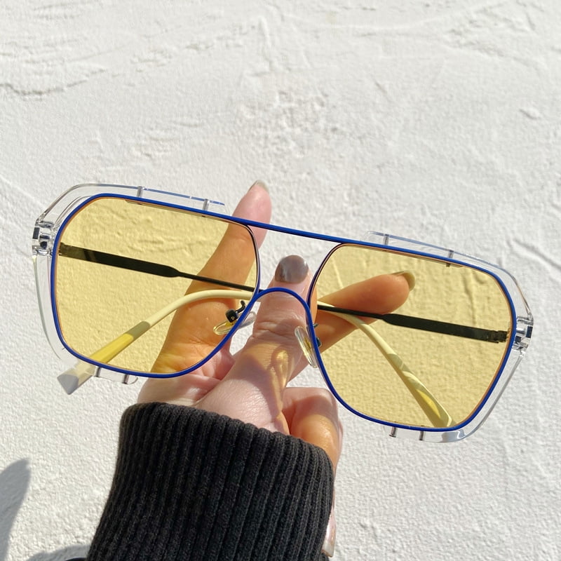 Trendy Oversized Sunglasses UV Protection Sun Glasses Metal Frame