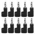 thumbnail image 2 of Stackable Connector, 4mm Rustproof Banana Plug Abrasion Resistant Sturdy Stable 10pcs High Accuracy  For Security Accessories Black, 2 of 8