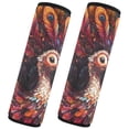thumbnail image 2 of ALAZA Boho Turkey Feather Car Seat Belt Adjuster Neck Covers Shoulder Cushions Pads S, 2 of 8