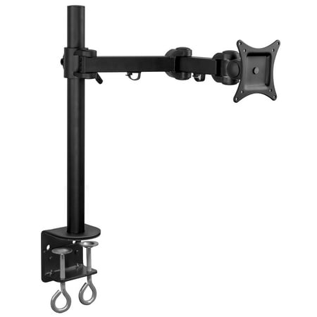 Mount-it! Single Monitor Desk Mount with Height Adjustable Arm for 20, 24, 27, 30, 32 Inch