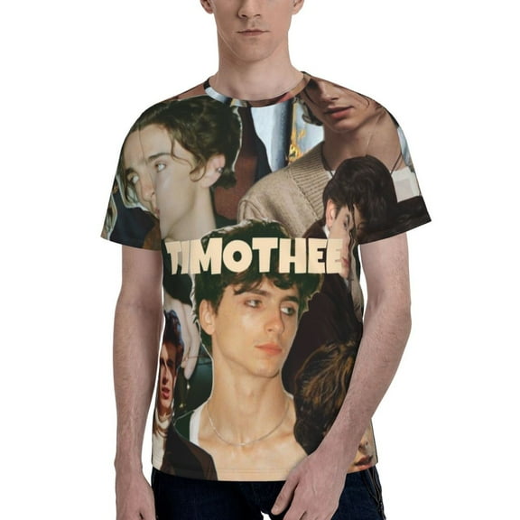 Unisex 3D Print Timothee Chala-me T Shirts Graphic Casual Summer Short Sleeve Cartoon Tees Shirt for Men Women