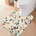 thumbnail image 2 of Yayeee Bath Rugs for Bathroom Floor Set of 2 Non Slip Fluffy Soft Absorbent Mat, Beige Leaves Plaid, 2 of 7