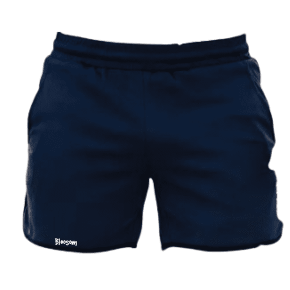 Short Deportivo Bloosom Ejercicio Gym Slim Fit Elástico Azul Marino L