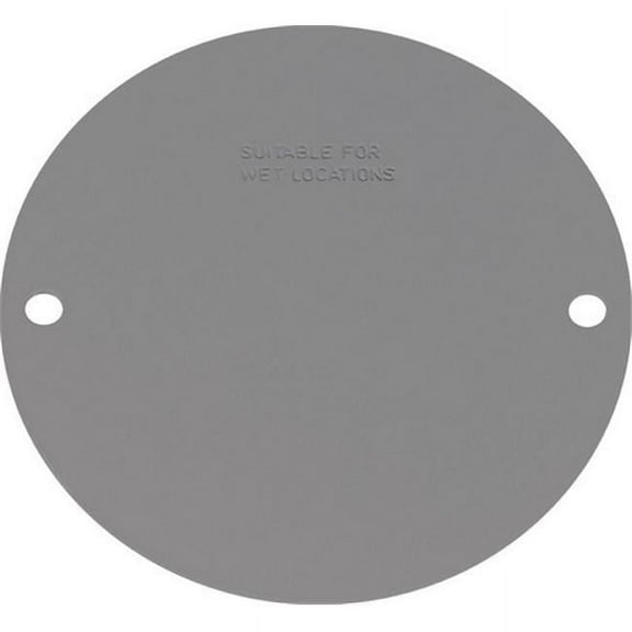 14241 Gray Weatherproof Round Blank Cover