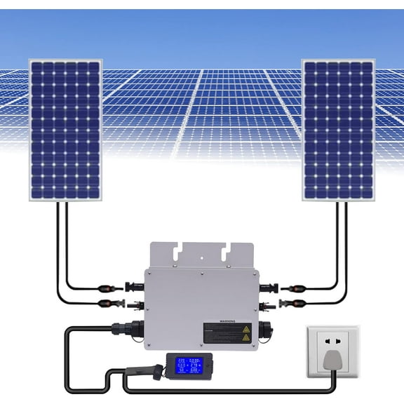 700W Solar Grid Tie Micro Inverter Micro Inverter Solar Grid Tie Microinverter LCD Display IP65 Self Cooling IP65 Digital Control 3 Power Transmission Mode 110V