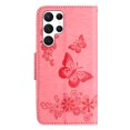 thumbnail image 7 of Allytech Galaxy S24 Ultra Wallet Case,  PU Leather Butterfly Embossed Flip Folio Stand Protective Shockproof Cards Holder Hand Wrist Bumper Phone Case Cover for Samsung Galaxy S24 Ultra - Pink, 7 of 7