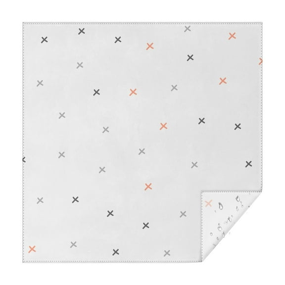 Christmas Square Tablecloth 42x42 Inch – Waterproof Polyester Printed Table Cover, Wrinkle Resistant & Washable for Kitchen Dining Picnic Party Decor, Single-v4-15, White