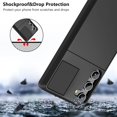 thumbnail image 6 of for Samsung Galaxy S23 Case Wallet Credit Card Holder ID Slot Sliding Door Hidden Pocket Men Women Anti-Scratch Dual Layer Hybrid Bumper Armor Protective Shell Back Cover 6.1" Black, 6 of 14