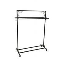 Boutique Vintage Double-Rail Rolling  ClothingRack