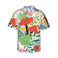 thumbnail image 3 of Bixox Men's Hawaiian Shirts Men's Mushroom and Frogs Print Short-Sleeve Shirt-Medium, 3 of 8