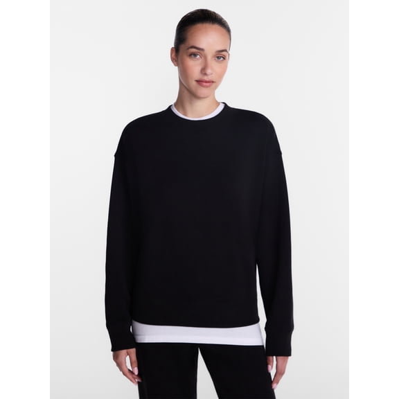 Athletic Works Women's Fleece Sweatshirt with Long Sleeves, Sizes XS-XXXL