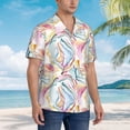 thumbnail image 5 of Daiia Abstract Marble Texture Hawaiian Shirt for Men Gentle Cotton Regular Short Sleeve Casual-X-Large, 5 of 9