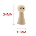 thumbnail image 5 of BLESIYA 2xWood Figures Smooth Surface Blank Wooden Peg Doll for Decor Desk Holidays 3.4cmx1.5cm Pcs, 5 of 8