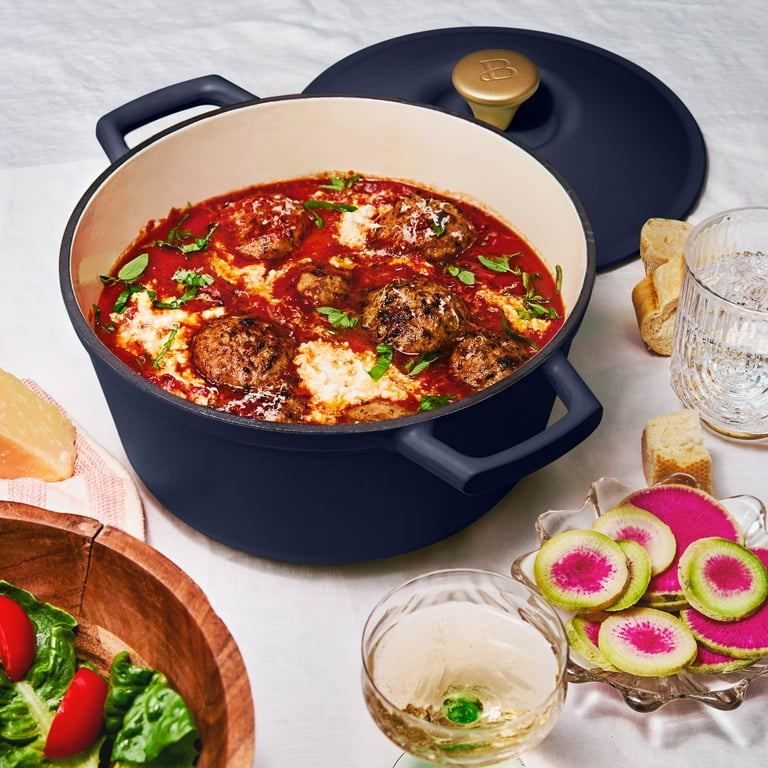 Beautiful 5 Quart Cast Iron Round Dutch Oven, Starry Night by Drew
