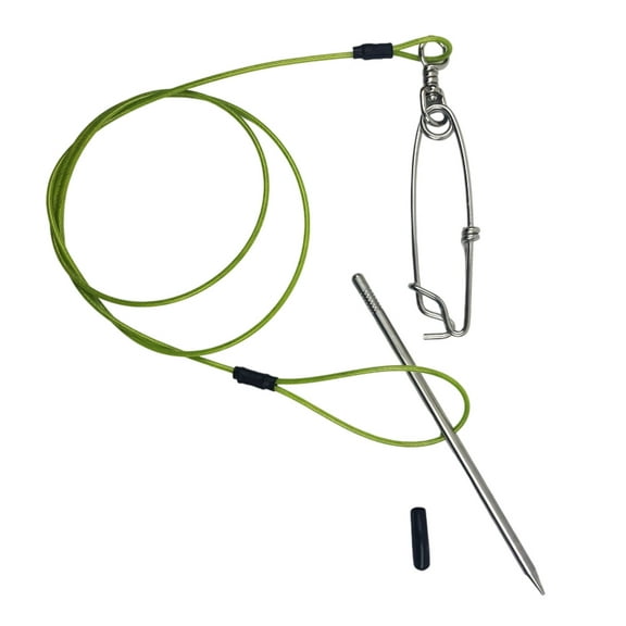 Fish Holder Fish Stringer with Clip and Stainless Cable for Diving Quick Handspear Stringer Fish Needle Hook