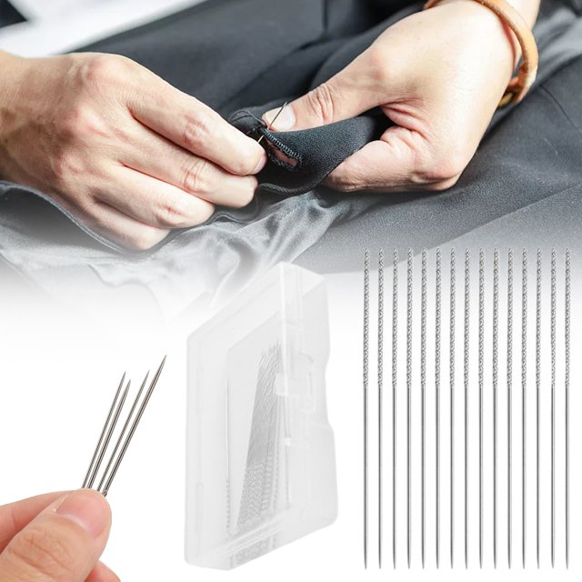 15Pcs Snag Repair Tool Snag It Tool Sweater Repair Needle Craft Sewing Needles Broken Thread Holeless Tools Suitable for Knitting Knitted Cloth Clothing Curtains, Needle and Thread Kit