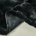 thumbnail image 7 of Home Soft Things Brick Textured Faux Fur Throw Blanket with Micromink Back, Luxury Soft Cozy Fluffy Fluzzy Plush Throw, 60x70 inches, Black, 7 of 7