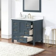 thumbnail image 4 of Isla 42" Single Bathroom Vanity Set in Classic Blue and Aosta White Composite Stone Countertop without Mirror, 4 of 12