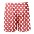 thumbnail image 3 of Norvella Womens Heart Print Boxer Shorts Elastic Waist Button Fly Relaxed Fit Lounge Underwear Valentines Day Pajama Bottoms, 3 of 3