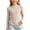 Beige, variant on SHTXOZHI Girls Mock Neck Tops Long Sleeve Base Layer Undershirts Ruffle Trim Casual Fall Winter Outdoor Tee Shirts