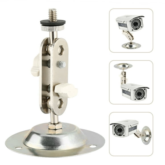 ZOUSSIQI Universal CCTV Metal Security Camera Wall Mount Bracket Stand Silver EL225#45905