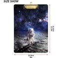 thumbnail image 2 of FMSHPON Space Galaxy Astronaut Clipboard Hardboard Wood Nursing Clip Board and Pull for Standard A4 Letter 13x9 inches, 2 of 5