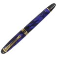 thumbnail image 4 of Abcsea Stylo à Bille Roulante Style Classique Bordure Dorée - Fleur Bleue, 4 of 5