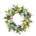 thumbnail image 2 of Corona de Pascua, guirnalda colgante, anillo de flores para exteriores, decoración de pared duradera, corona de primavera para vacaciones, 2 of 9