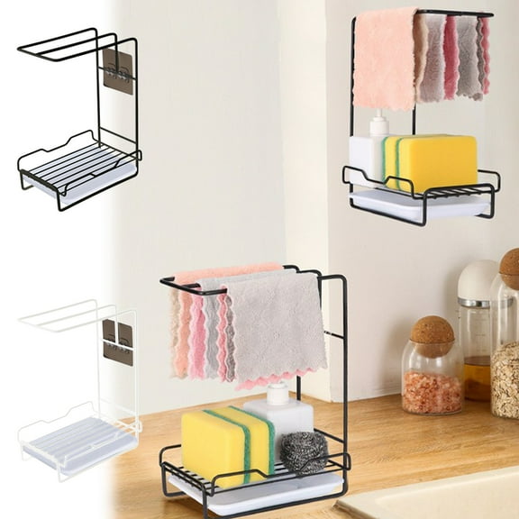 CVLNCYCLING Shower Caddy Shower Organizer Bathroom Shower Shelves,Corner Shower Caddy,Sponge Towel Rack,No Drilling Rack