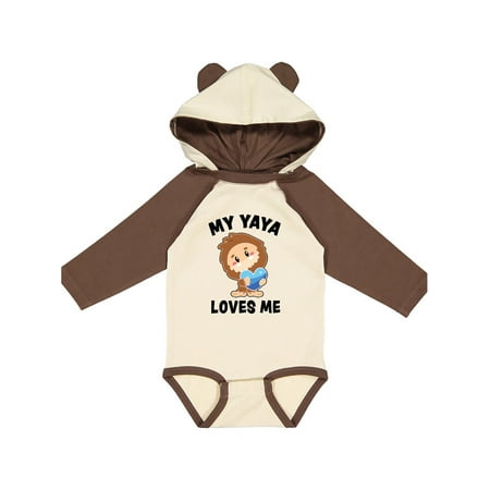 

Inktastic Cute Bigfoot My Yaya Loves me Gift Baby Boy Long Sleeve Bodysuit