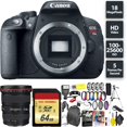 thumbnail image 1 of Canon EOS Rebel T5i DSLR Camera (Body) + 64GB Memory Card (1x 64) + Canon 17-40mm Lens Wide Angle Combo Canon 8595B001-611, 1 of 2