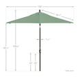 thumbnail image 5 of Sunset Series Patio Market Umbrella in Pacifica with Aluminum Pole Aluminum Ribs Auto Tilt Crank Lift, 5 of 5