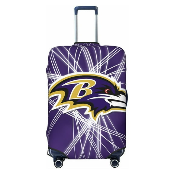 Baltimore Travel Luggage Cover, Football Team Themed Stretch Luggage Cover, Scratch-Resistant Travel Essential, Fits 19-31 Inch Luggage, Luggage Not Included