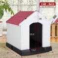 thumbnail image 2 of CL.HPAHKL Dog House, Indoor and Outdoor Durable Waterproof Plastic Dog House with Air Vents and Elevated Floor Suitable for Small, Medium and Large Dogs, Easy to Assemble (RED 41"L * 37.4"W * 39"H), 2 of 7