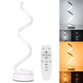 thumbnail image 3 of Modern Spiral LED Table Lamp Smart Dimmable Curved LED Desk Lamp Contemporary Minimalist Design Warm White Light Acrylic LED Modeling Lamp, 3 of 9