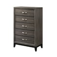 thumbnail image 7 of Contemporary Style 6pc King Size Panel Bed Dresser Mirror Chest 2x Nightstands Bedroom Furniture Set Gray Finish, 7 of 7
