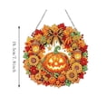 thumbnail image 6 of Halloween Pumpkin Diy Diamond Art Craft Hanging Wreath Kit, 3d Sparkling Pumpkin Shaped Diamond Pearl Art Craft Set, Decor for Wall Front Door Porch Indoor Wall Window Holiday Party Decoration, 6 of 6