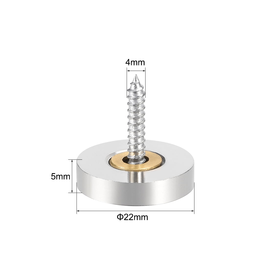 Unique Bargains Mirror Screws Decorative Cap Cover Nails 22mm