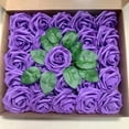 thumbnail image 1 of Flores artificiales de aspecto Real, rosas falsas de espuma con tallos para ramos de boda, decoraciones de fiesta de despedida de soltera, 25 unidades, 1 of 4