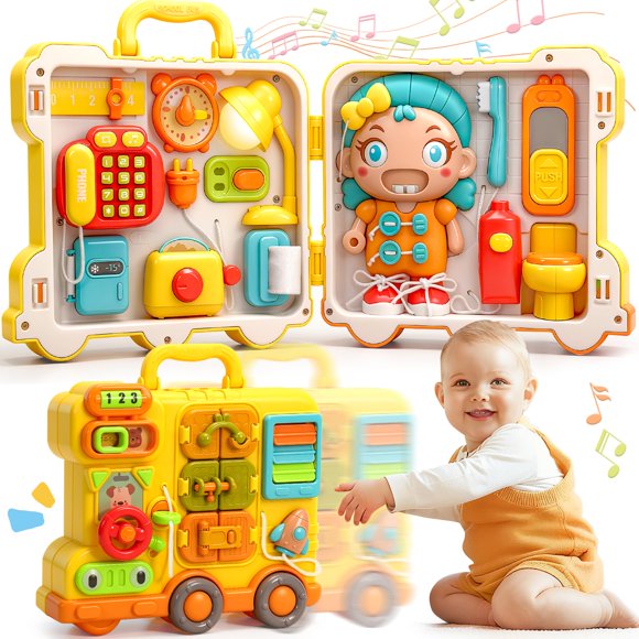 Tabla Montessori educativa Toy AmiDear Busy Board para niños de 1 a 2 años