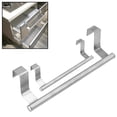 thumbnail image 4 of Stainless Steel Over Door Towel Rack Bar Holders for Universal Fit on Over Cabinet Cupboard Doors 2 Pack, 4 of 5