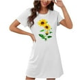thumbnail image 1 of DPTALR Chemise de Nuit Courte Surdimensionnée pour Femmes Imprimé Poitrine Manches Courtes, 1 of 2