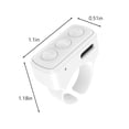 thumbnail image 3 of COFEST Remote Control Short Video APP Page Turner for Phone Camera， Bluetooth Button Clicker Vidoe Scrolling Ring Rechargeable Camera Remote All Kinds White, 3 of 6