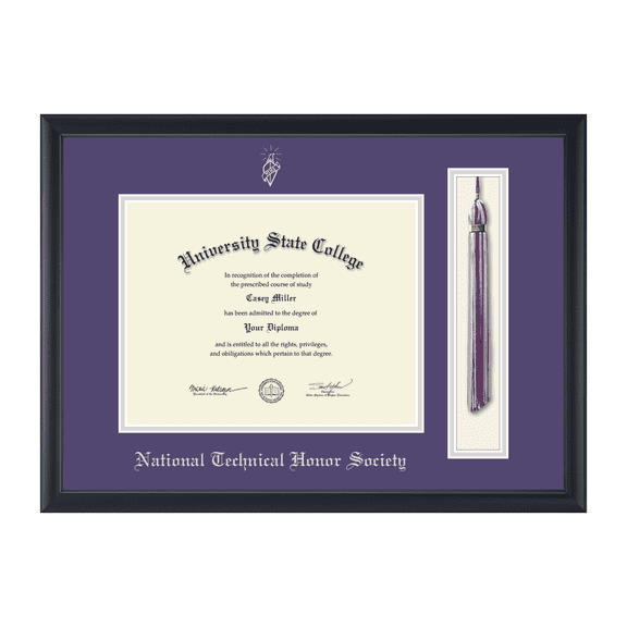 Framerly - NTHS Tassel Certificate Frame In Black Moulding