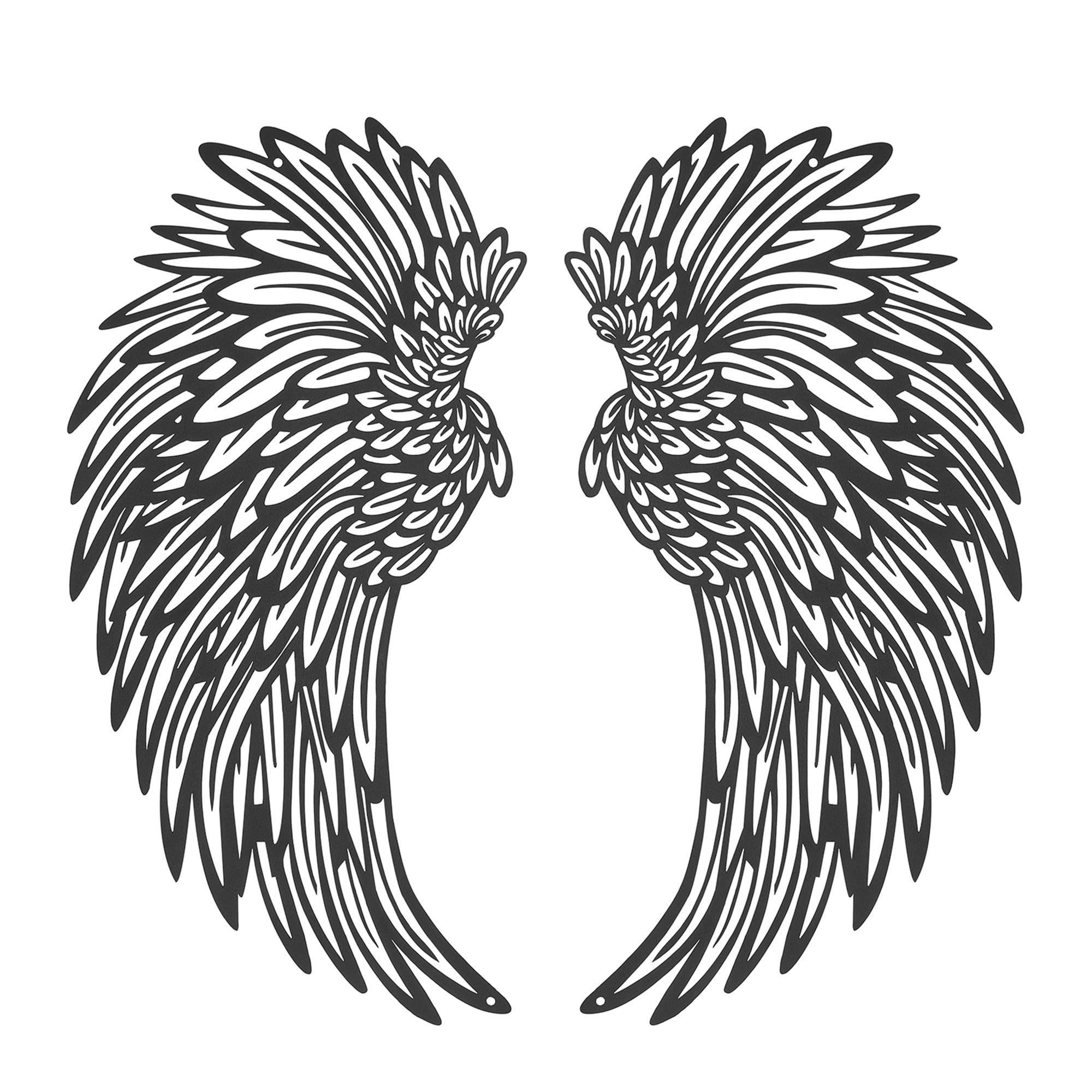 Eyicmarn Angel Wings Metal Wall Art, Wings Wall Sculpture with LED ...