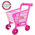 thumbnail image 2 of Carrito de supermercado para niños, juguete para niños, carrito de compras de simulación, juguete rosa, 2 of 6